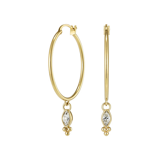 Olivia Burton Classic Dainty Gold Plated Hoop Earrings