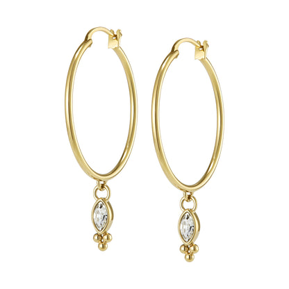Olivia Burton Classic Dainty Gold Plated Hoop Earrings