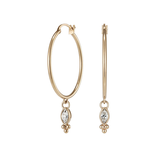 Olivia Burton Classic Dainty Rose Gold Plated Hoop Earrings