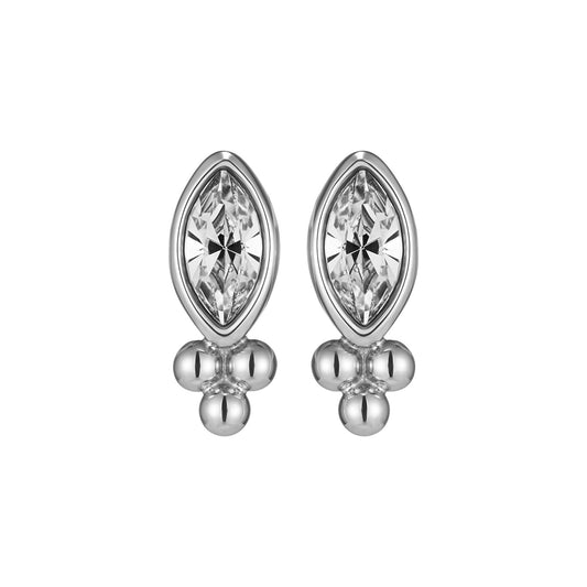 Olivia Burton Classic Dainty Silver Tone Stud Earrings