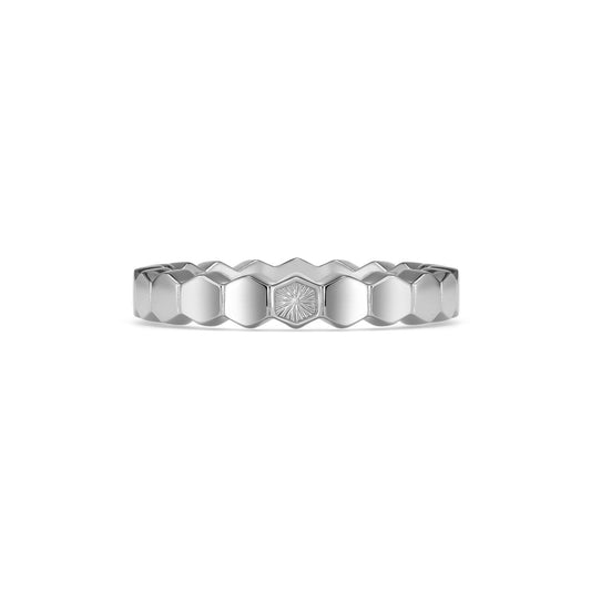 Olivia Burton Signature Petite Honeycomb Silver Tone Ring L