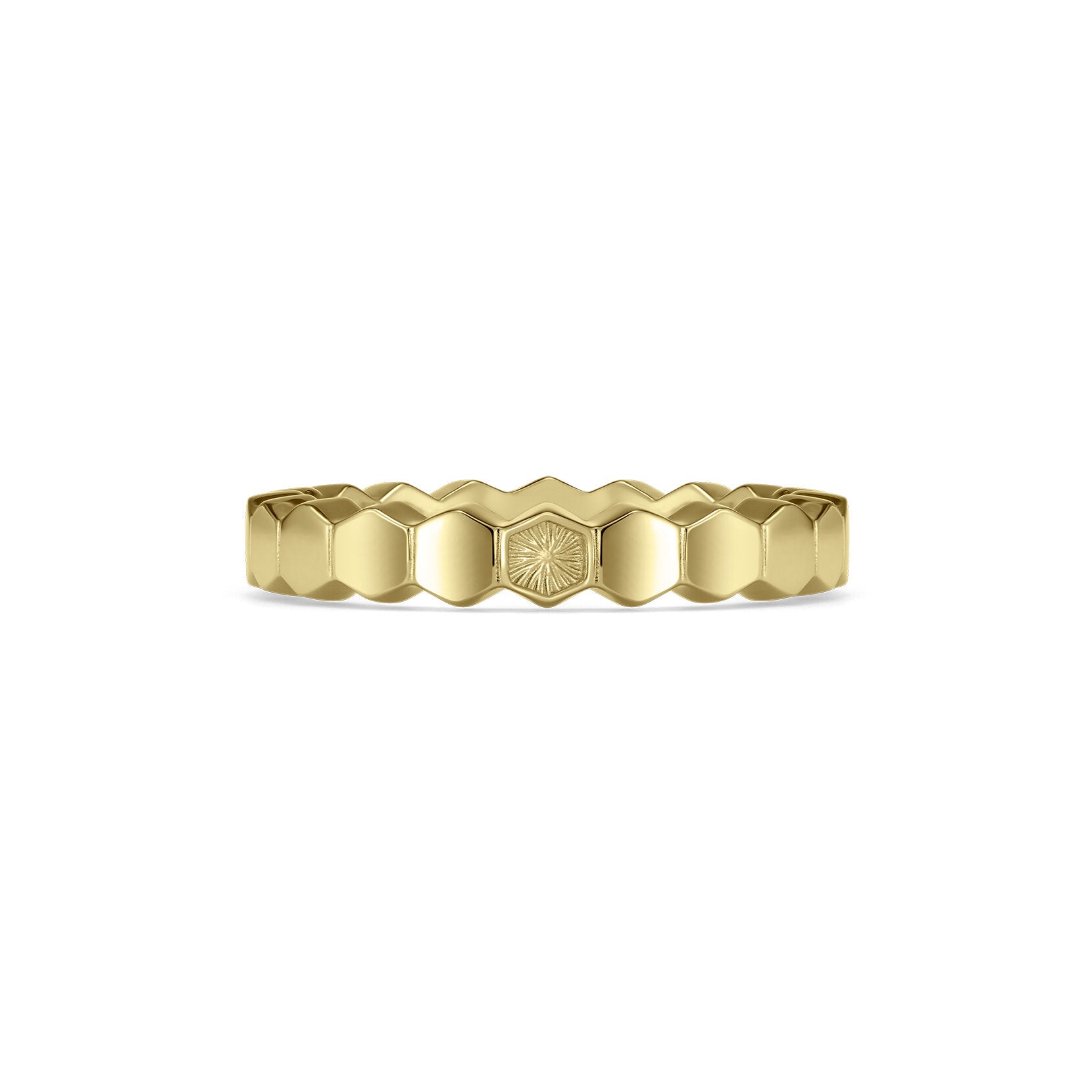 Olivia Burton Signature Petite Honeycomb Gold Plated Ring S
