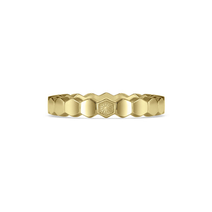 Olivia Burton Signature Petite Honeycomb Gold Plated Ring S