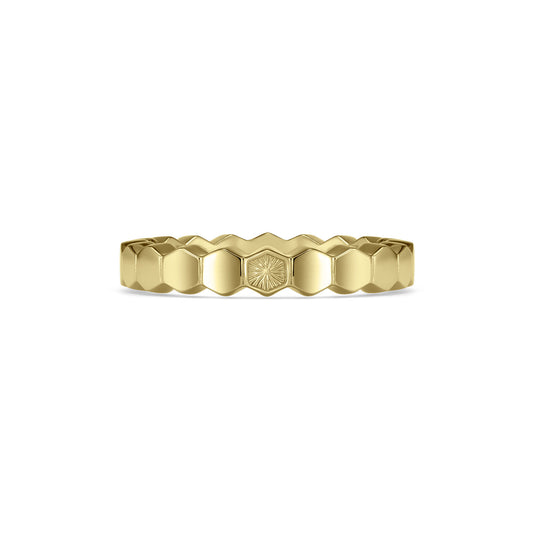 Olivia Burton Signature Petite Honeycomb Gold Plated Ring S
