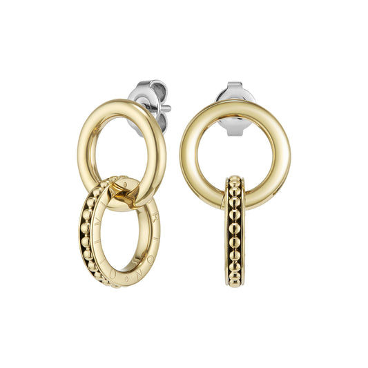 Olivia Burton Classic Amity Interlock Gold Plated Stud Earrings