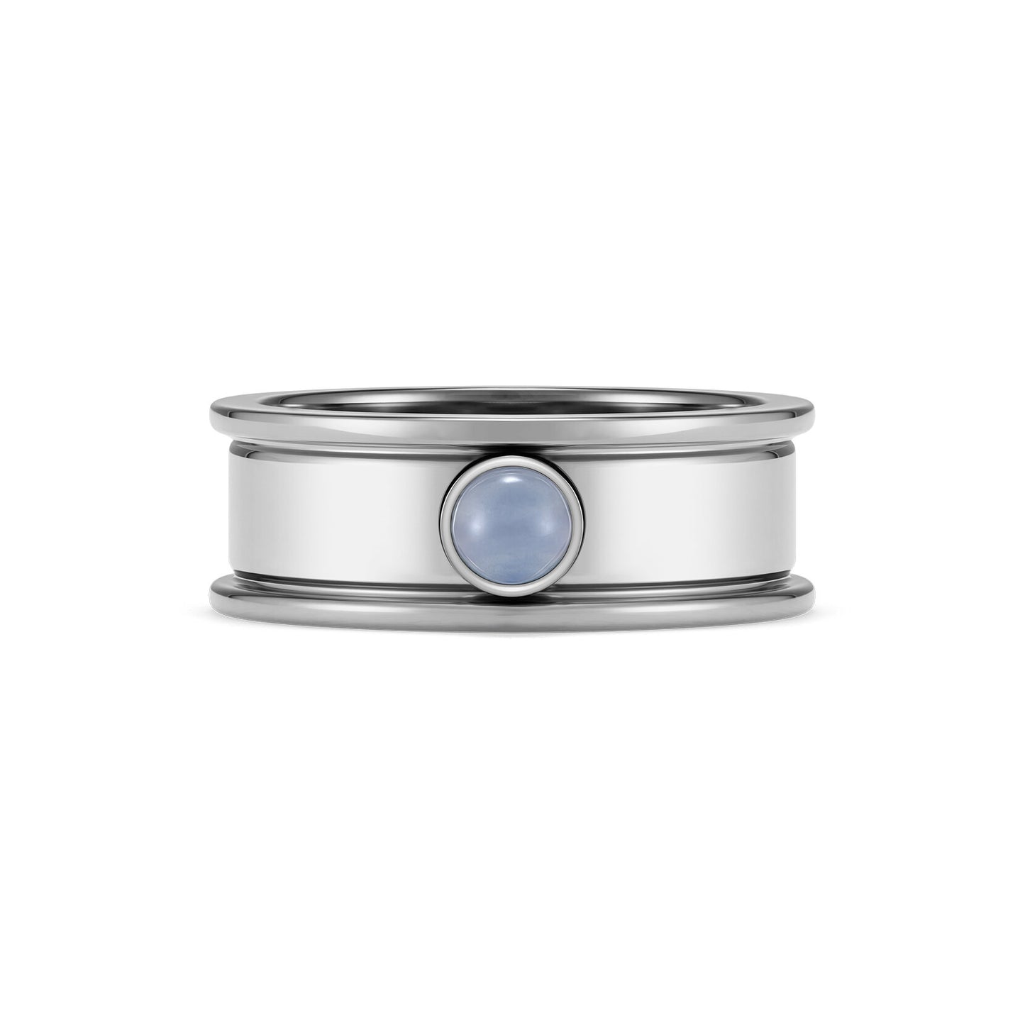 Olivia Burton Trend Edition Purple Agate Cabochon Silver Tone Gemstone Ring M