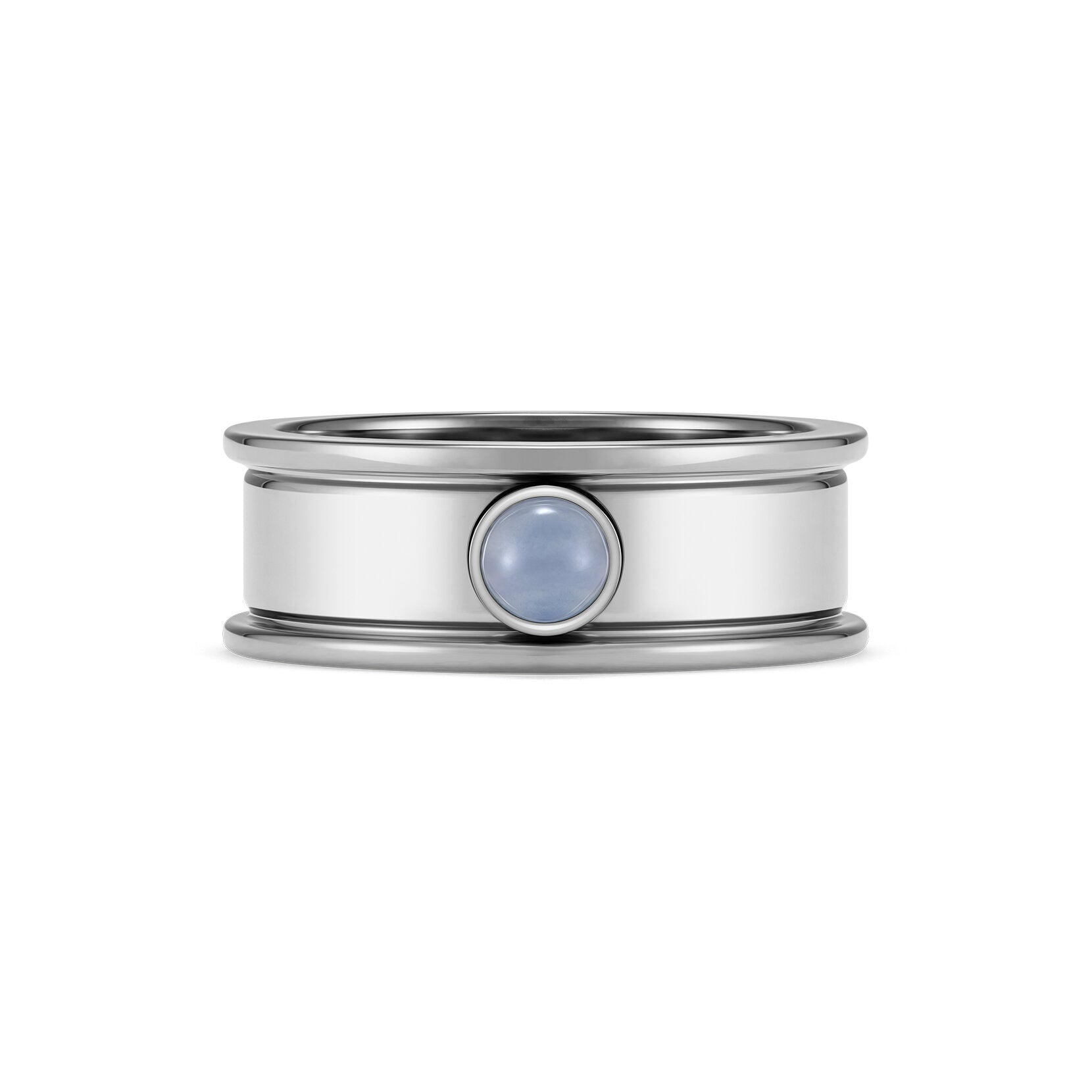 Olivia Burton Trend Edition Purple Agate Cabochon Silver Tone Gemstone Ring L