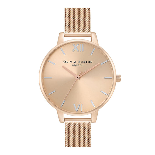 Olivia Burton The England  34mm Rose Gold Mesh Watch