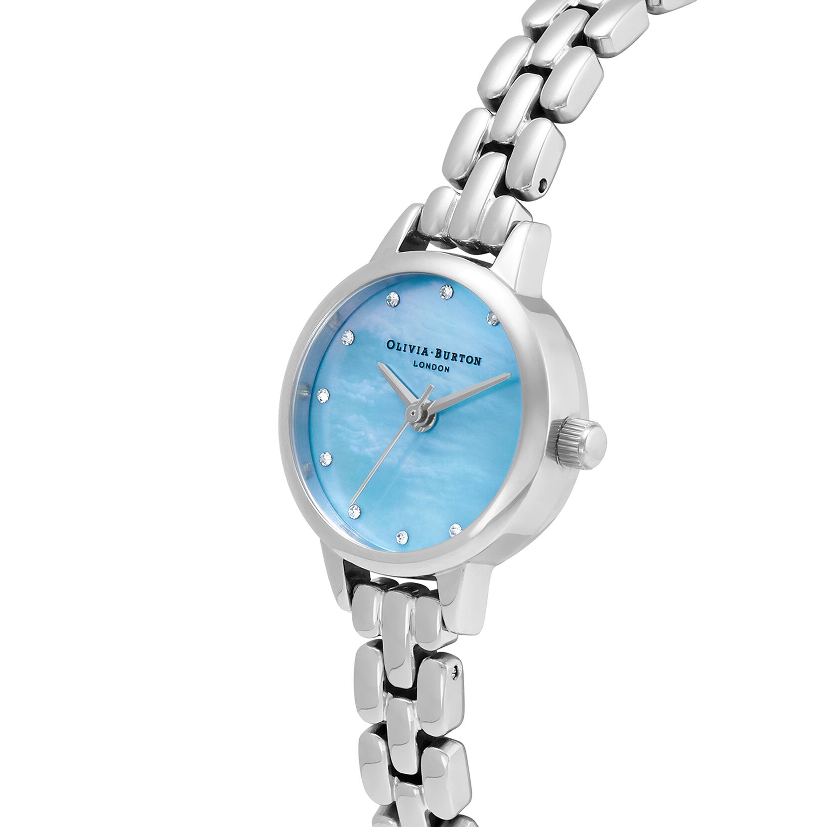 Olivia Burton Classics 23mm Blue & Silver Bracelet Watch