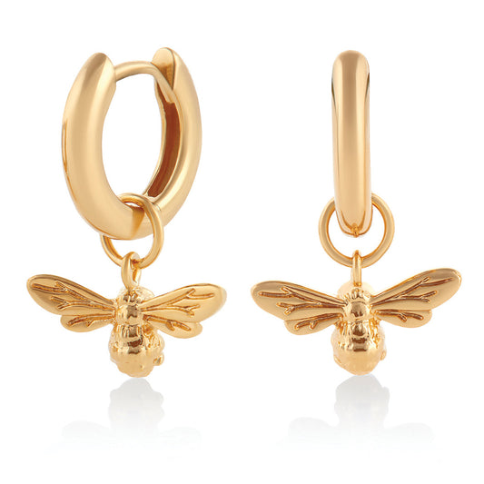 Olivia Burton Lucky Bee Gold Bee Huggie Hoops