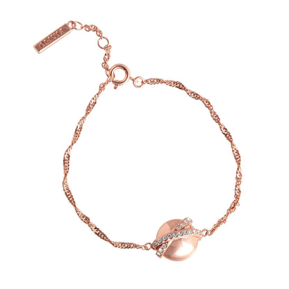 Olivia Burton Celestial Rose Gold Planet Twist Chain Bracelet
