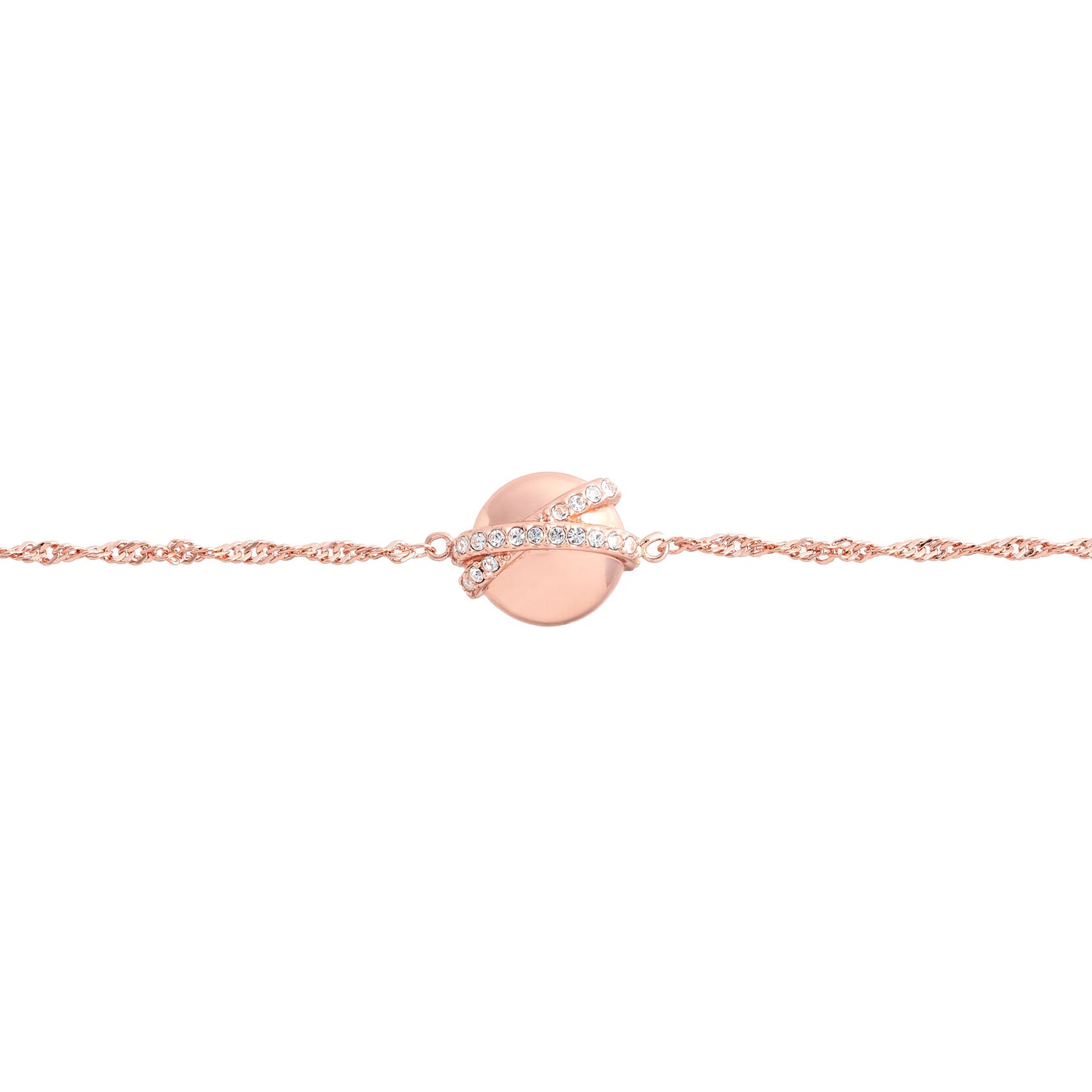 Olivia Burton Celestial Rose Gold Planet Twist Chain Bracelet