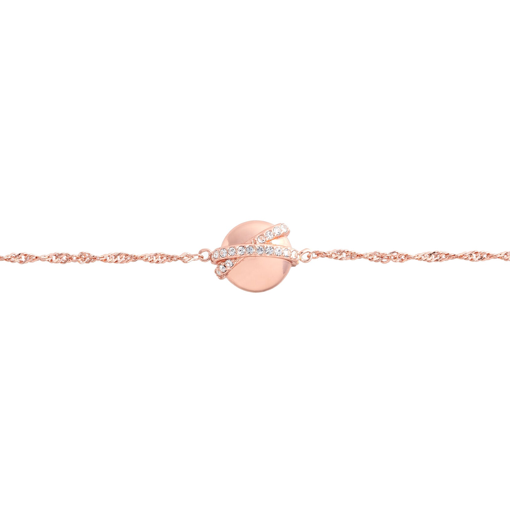 Olivia Burton Celestial Rose Gold Planet Twist Chain Bracelet