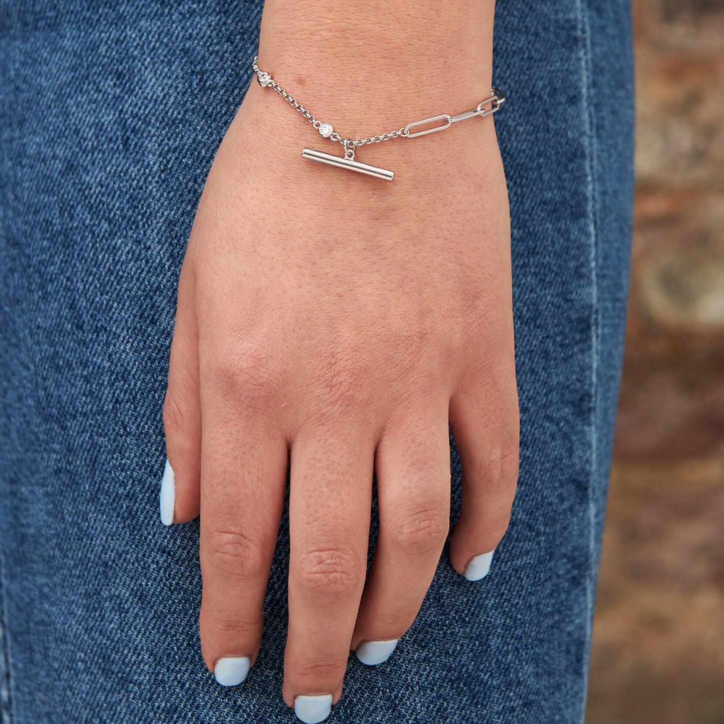 Olivia Burton Classics Silver Mismatch Bracelet