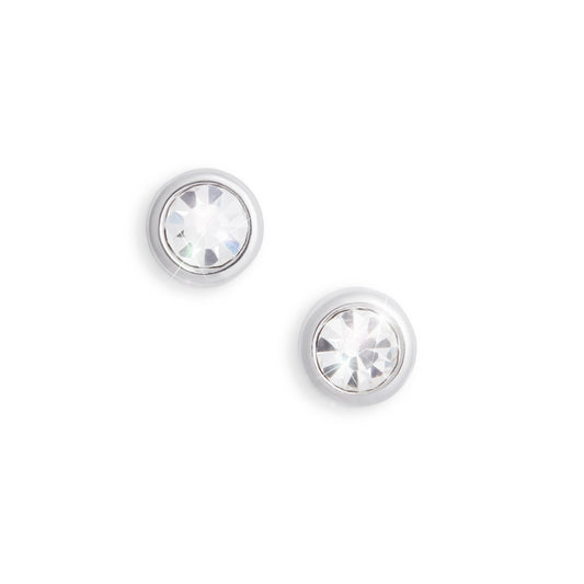 Olivia Burton Bejeweled Classics Silver Round Stud Earrings