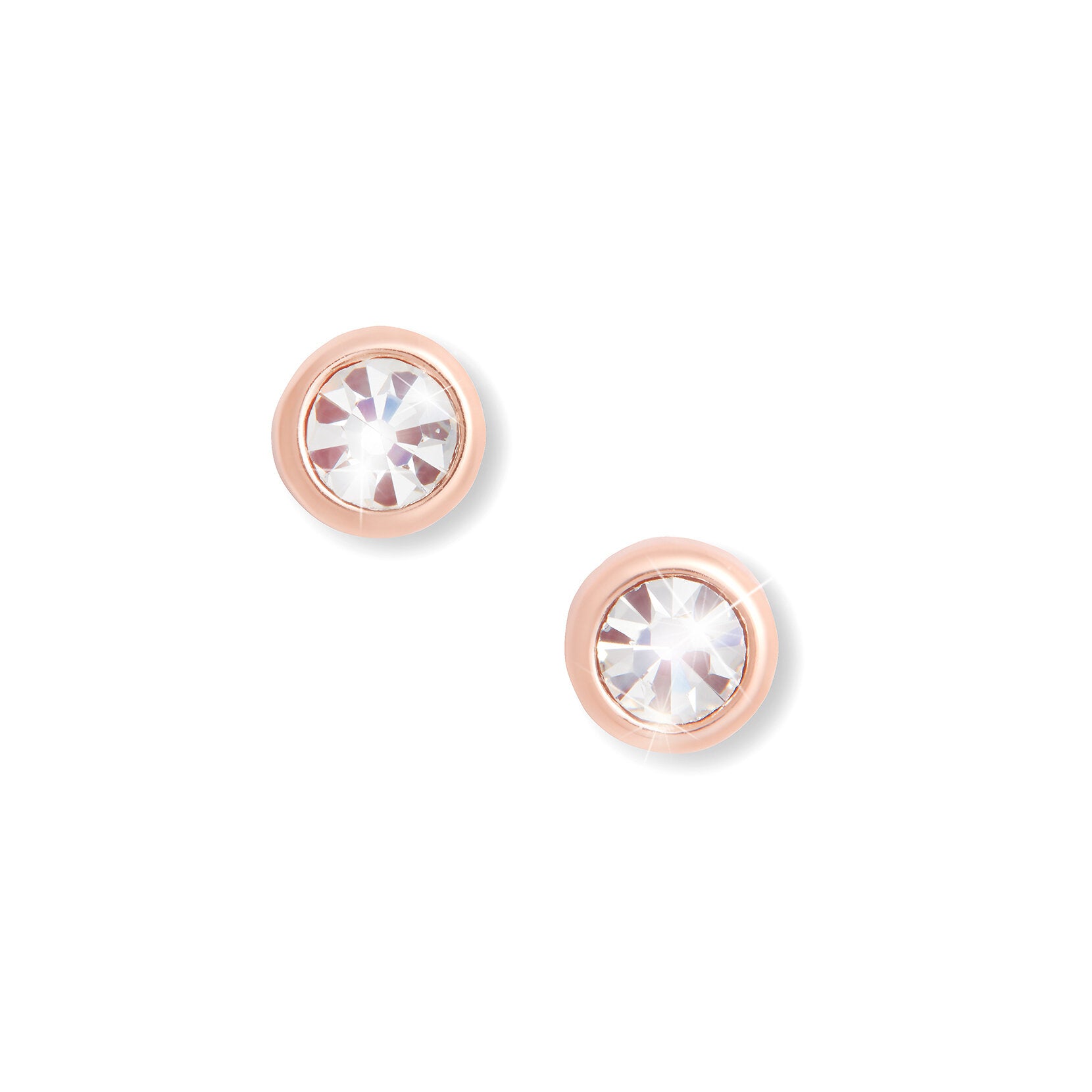 Olivia Burton Bejeweled Classics Rose Gold Round Stud Earrings