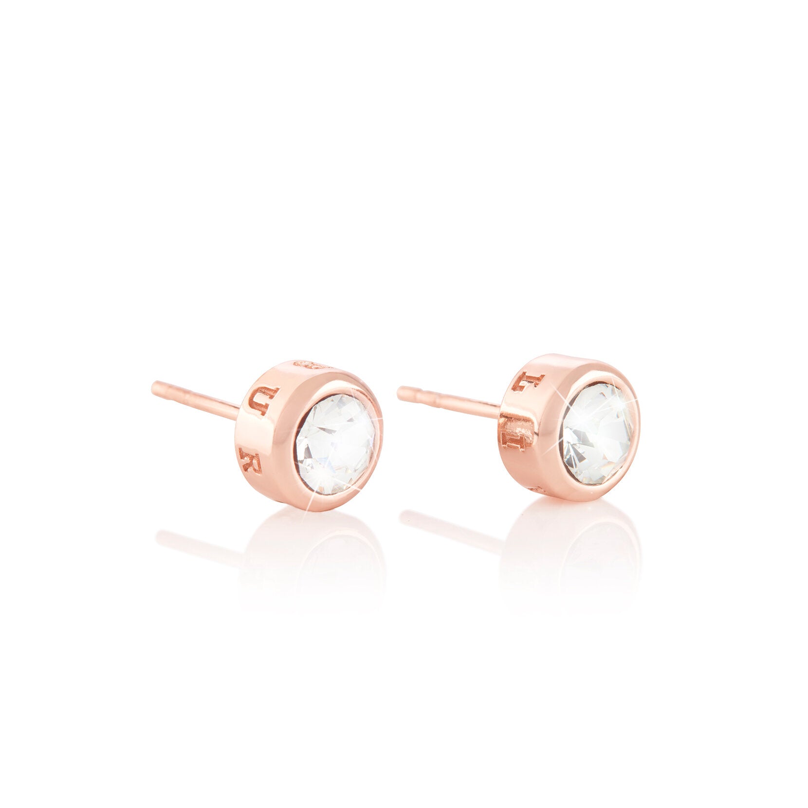 Olivia Burton Bejeweled Classics Rose Gold Round Stud Earrings