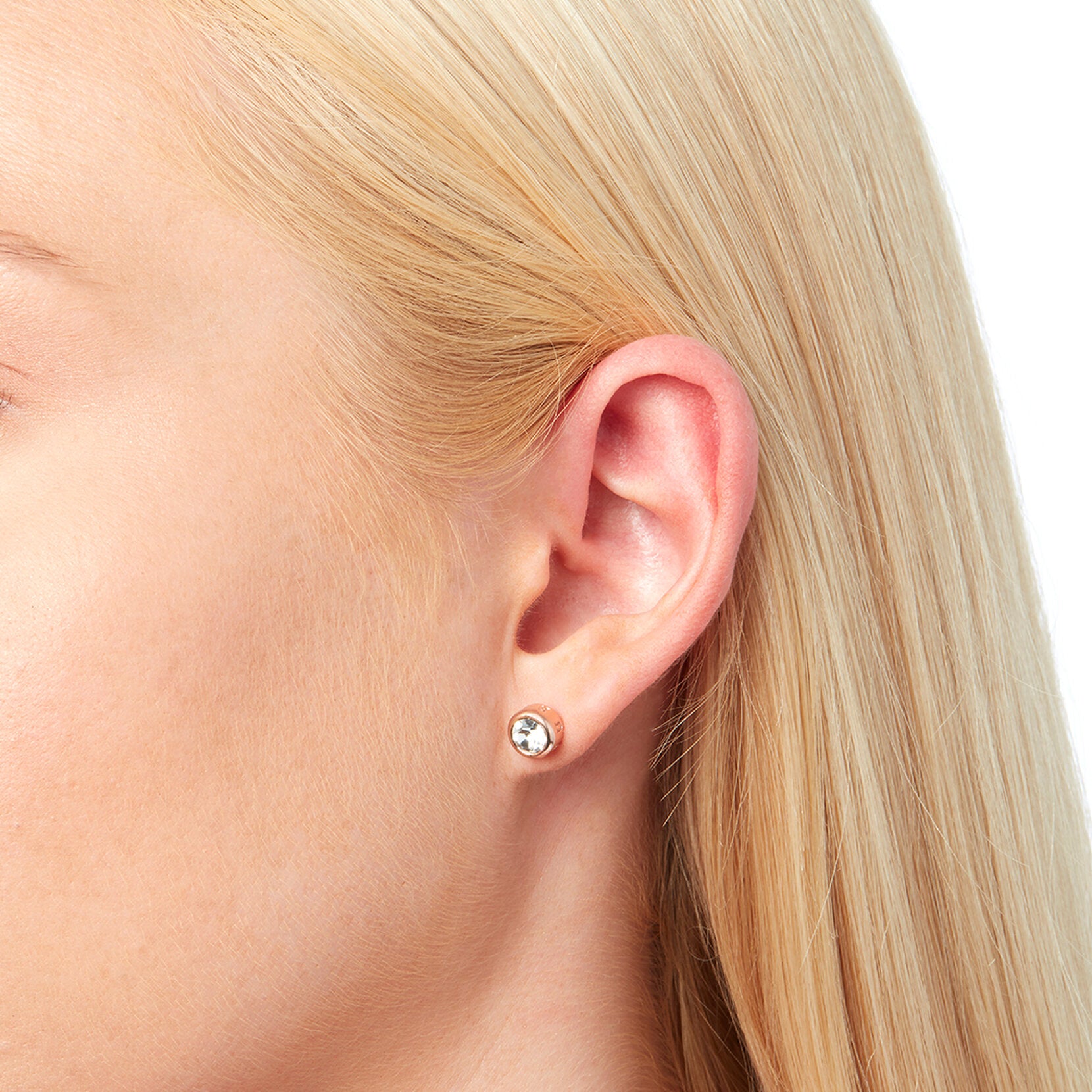 Olivia Burton Bejeweled Classics Rose Gold Round Stud Earrings