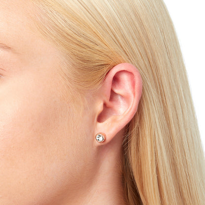 Olivia Burton Bejeweled Classics Rose Gold Round Stud Earrings