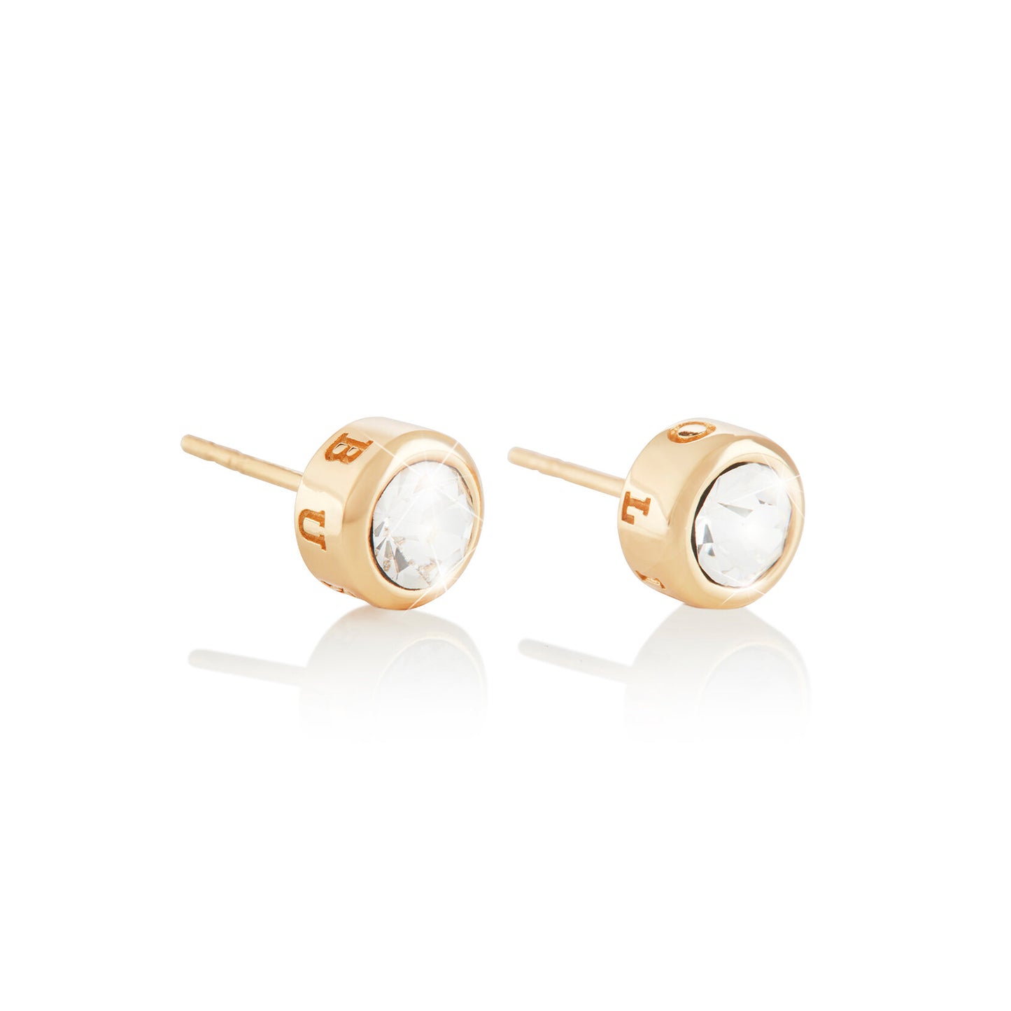 Olivia Burton Bejeweled Classics Gold Round Stud Earrings