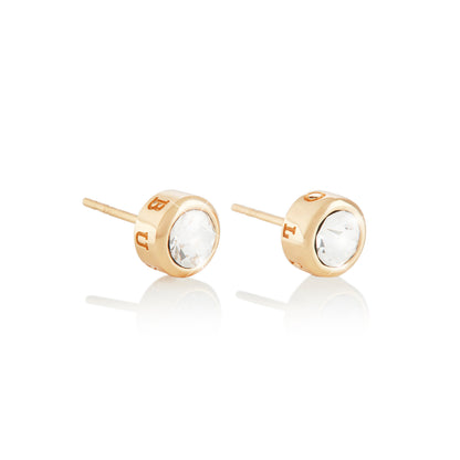 Olivia Burton Bejeweled Classics Gold Round Stud Earrings
