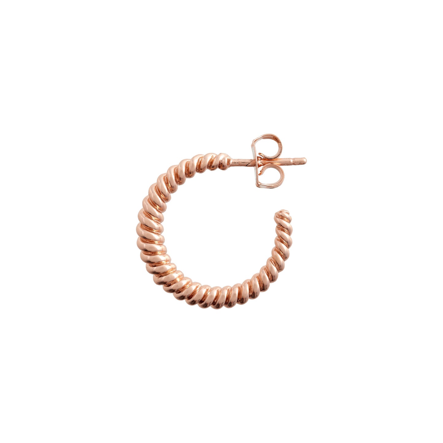 Olivia Burton Classics Rose Gold Rope Twist Hoop Earrings