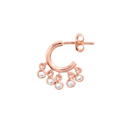 Olivia Burton Classics Rose Gold Shaker Hoop Earrings