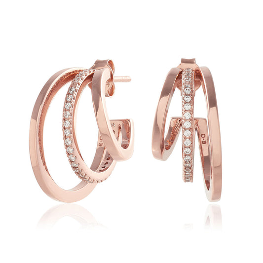 Olivia Burton Classics Rose Gold Multi Hoop Earrings