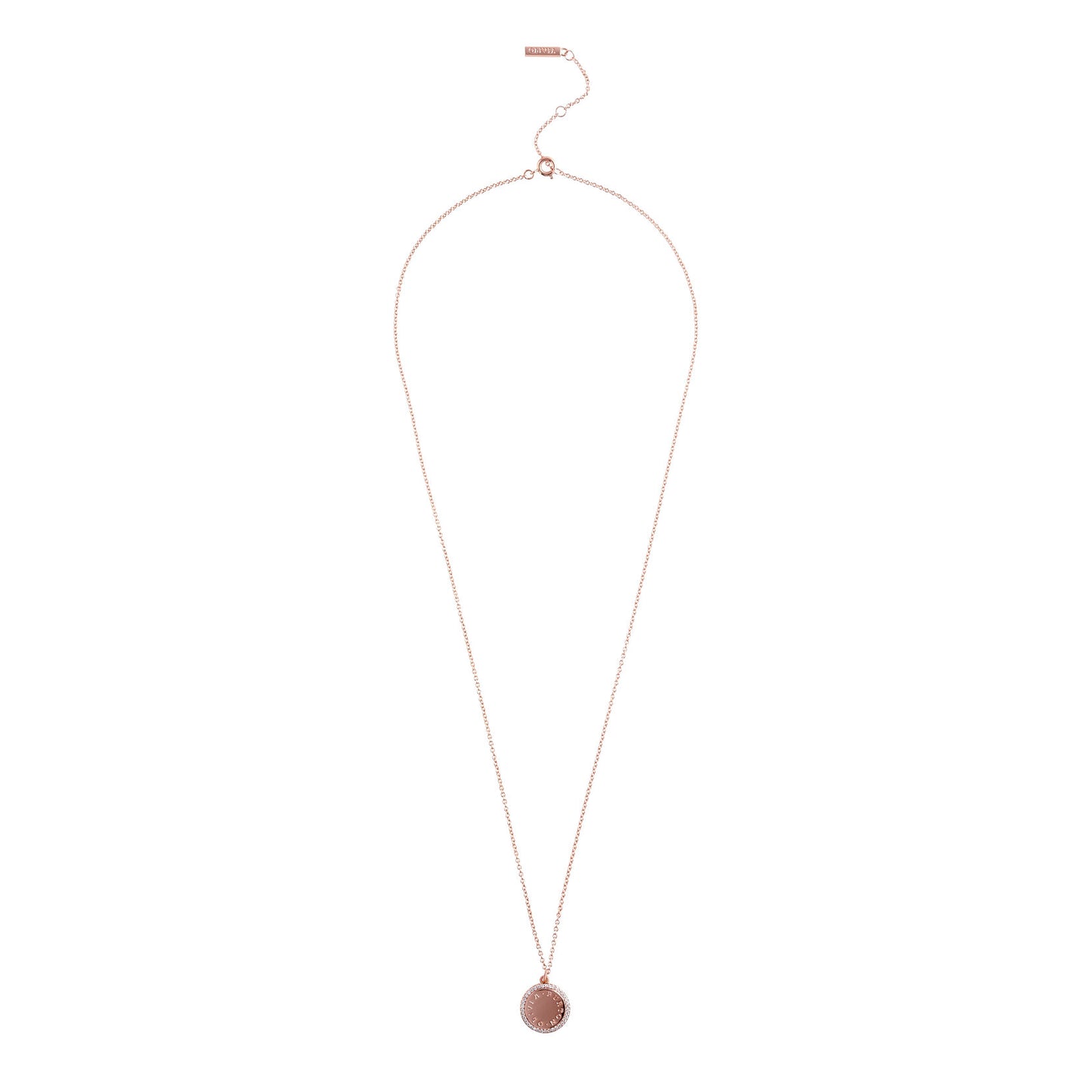 Olivia Burton Bejeweled Classics Rose Gold Disc Necklace