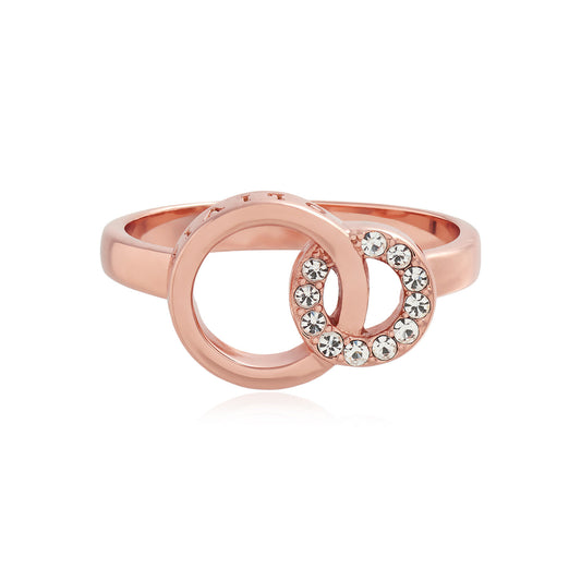 Olivia Burton Classics Rose Gold Interlink Ring