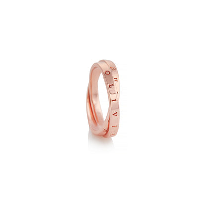 Olivia Burton The Classics Interlink Ring Rose Gold S